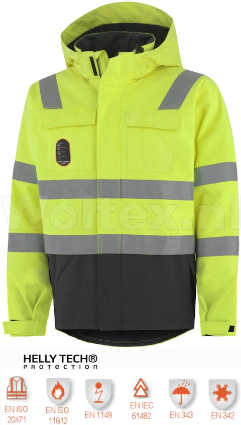 Helly Hansen Jassen Aberdeen 71385 Multinorm fluo geel-antracietgrijs(369)